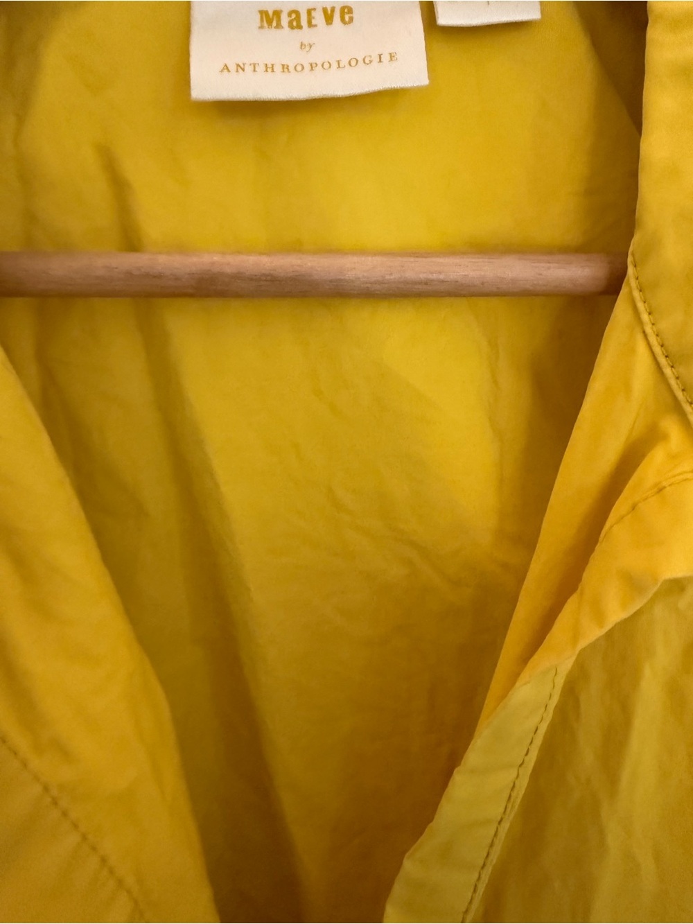 Anthropologie Bright Yellow Tie-Front Crop Top Maeve mustard - Picture 3 of 5
